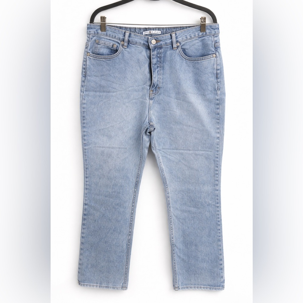Tommy Hilfiger Girls Size 16 Light Wash Straight Jeans 100% Cotton